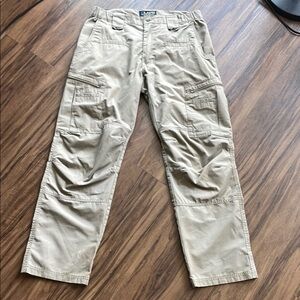 LAPG Tan Cargo Pants Relaxed Fit Cotton Blend 34x32